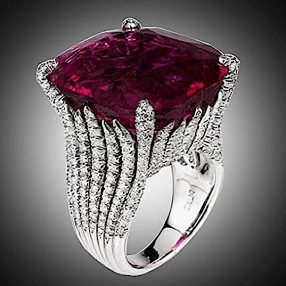 Sterling Silver Bague Ring Ringen Ruby - Picture 4 of 8